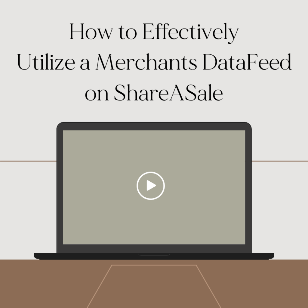 utilize a merchants datafeed graphic with laptop and post title