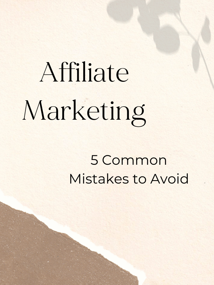 affiliate marketing mistakes post graphic with torn paper and leaves